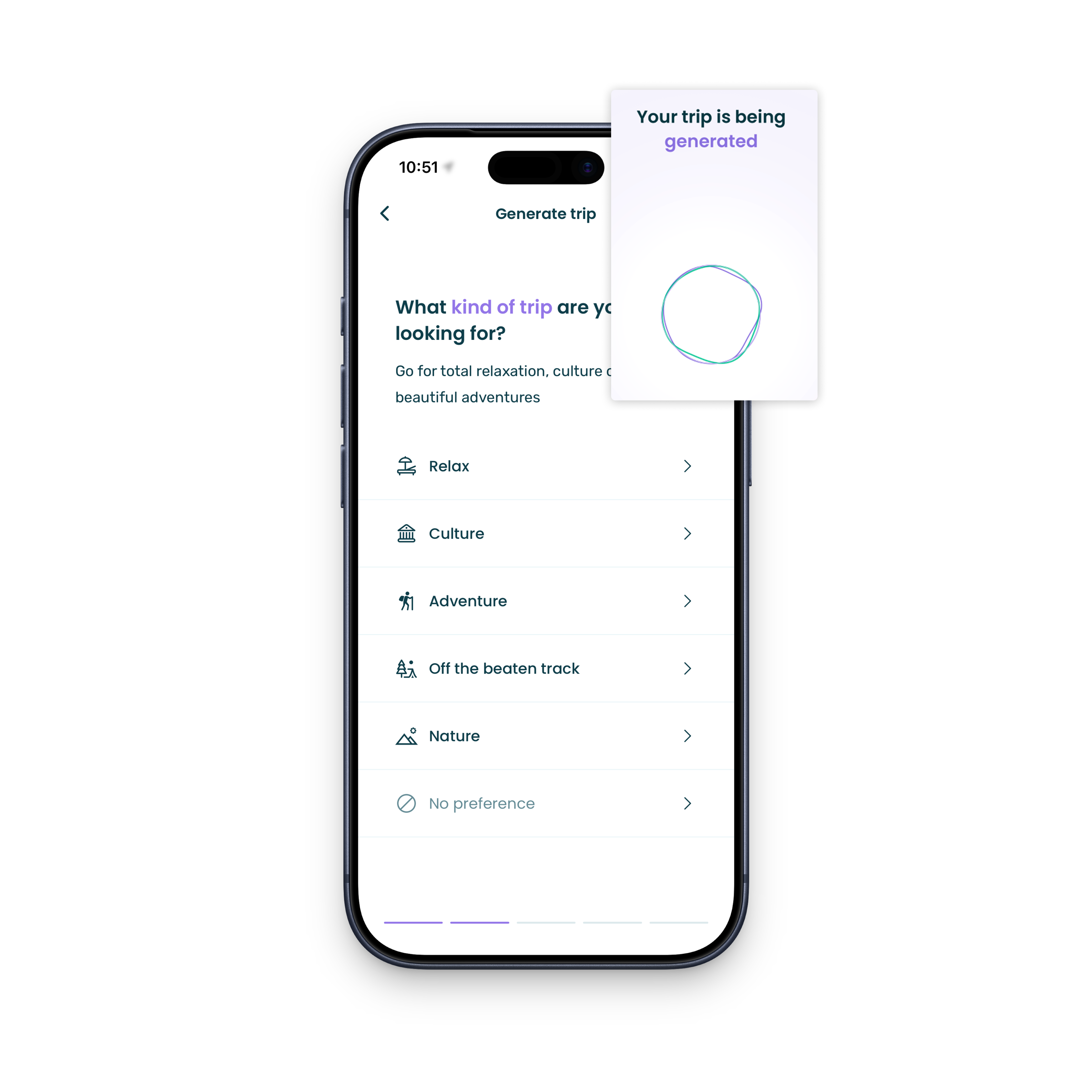 AI trip generator on Stippl