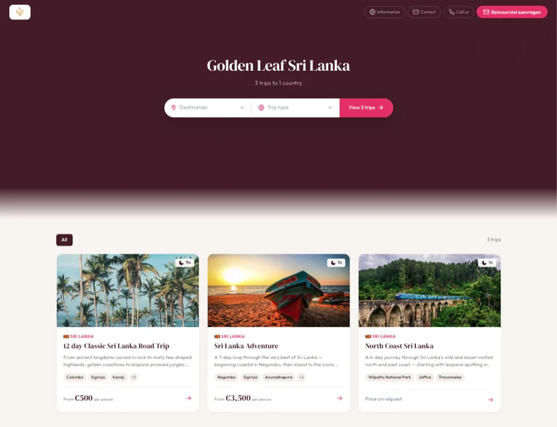 Travel Website Preview