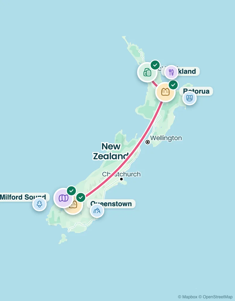 Route map: 3 weeks in New Zealand